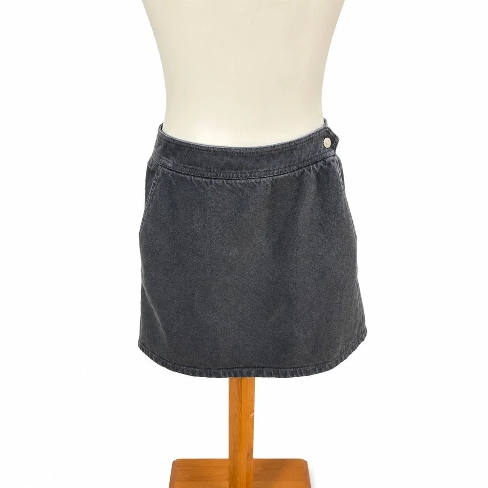 DKNY Jeans Black Denim Mini Skirt Womens Vintage Y2K Cotton Size 10